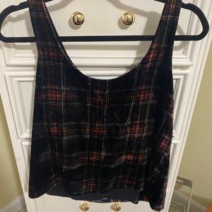 Holiday J.Crew Velvet tank